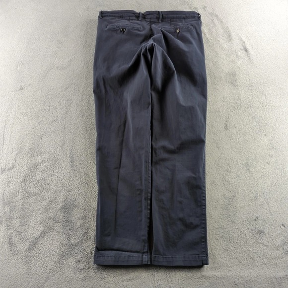 Boss Hugo Boss Pants Mens 34x32 Blue Chino Straight Work Business Preppy Cuffed - Picture 3 of 13